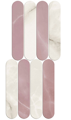 Crystal Rose Mosaic Ellipse Polished Atlas Concorde Russia, Symphonyx