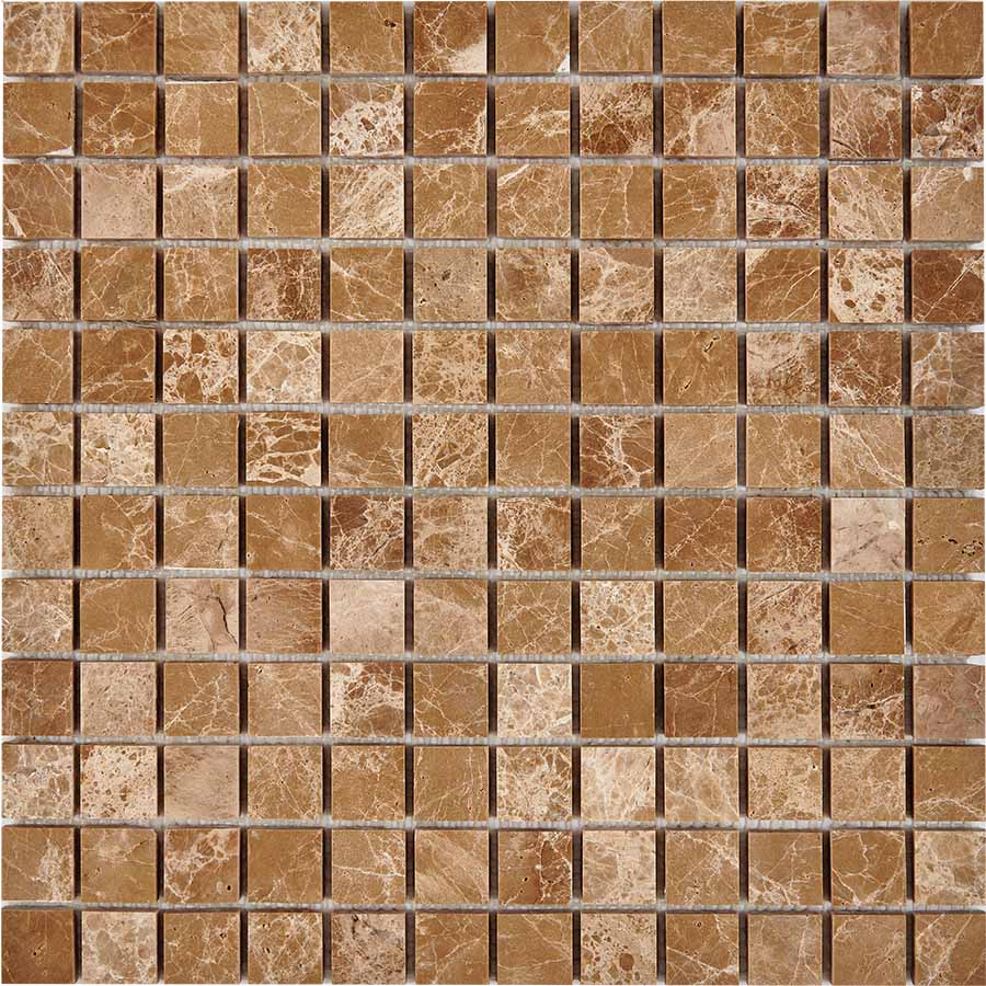 PIX 222 Light Emperador, чип 23x23 мм, сетка 305х305x6 мм, Полированная Pixel, Мрамор