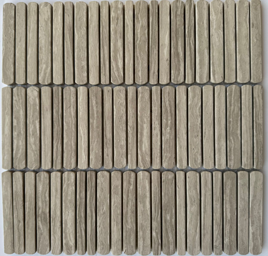 PIX 357 White Wooden, чип 10/12/15*100 мм, сетка 300х305x8 мм, Полированная Pixel, Венеция