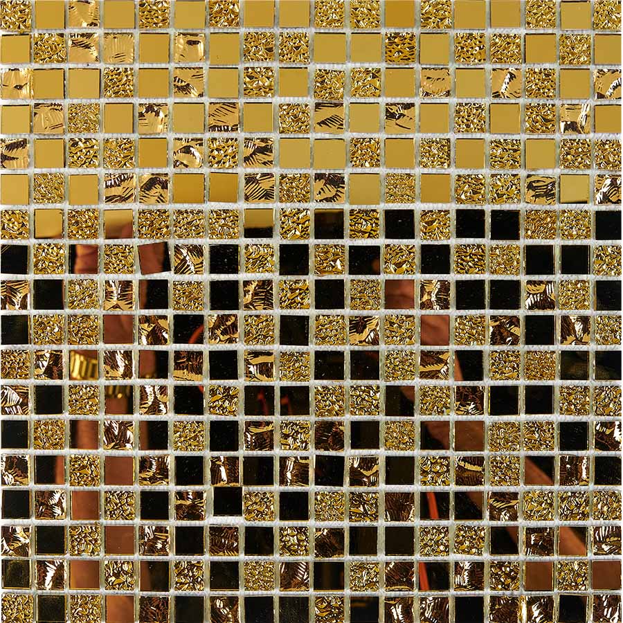 PIX710 из зеркала, чип 15x15 мм, сетка 300х300x4 мм Pixel, Стеклянная мозаика