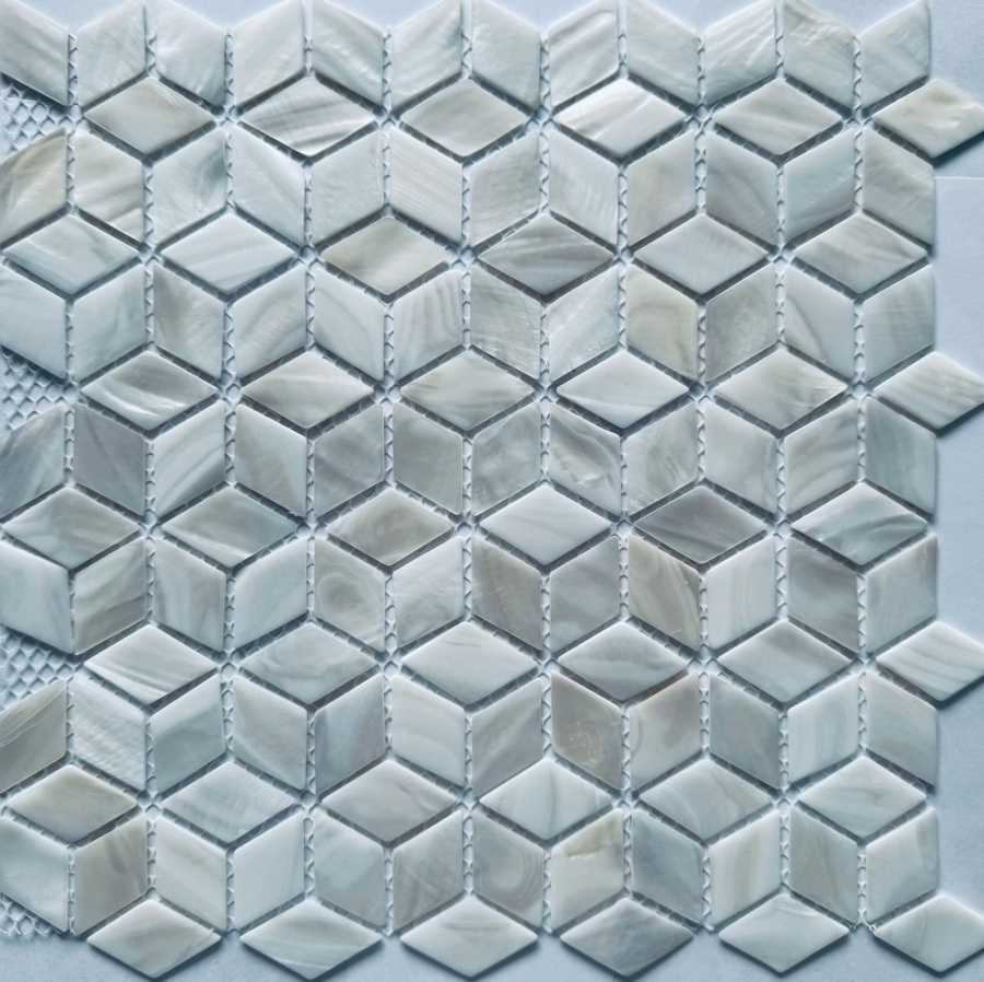 PIX770 из натурального перламутра Super White, чип 25*40 мм, сетка 292х278х2 мм Pixel, Перламутр