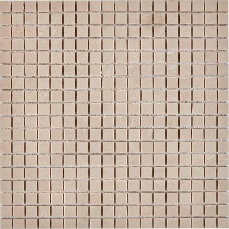 PIX 229 Crema Nova, чип 15х15 мм, сетка 305х305х4 мм, Матовая Pixel, Мрамор