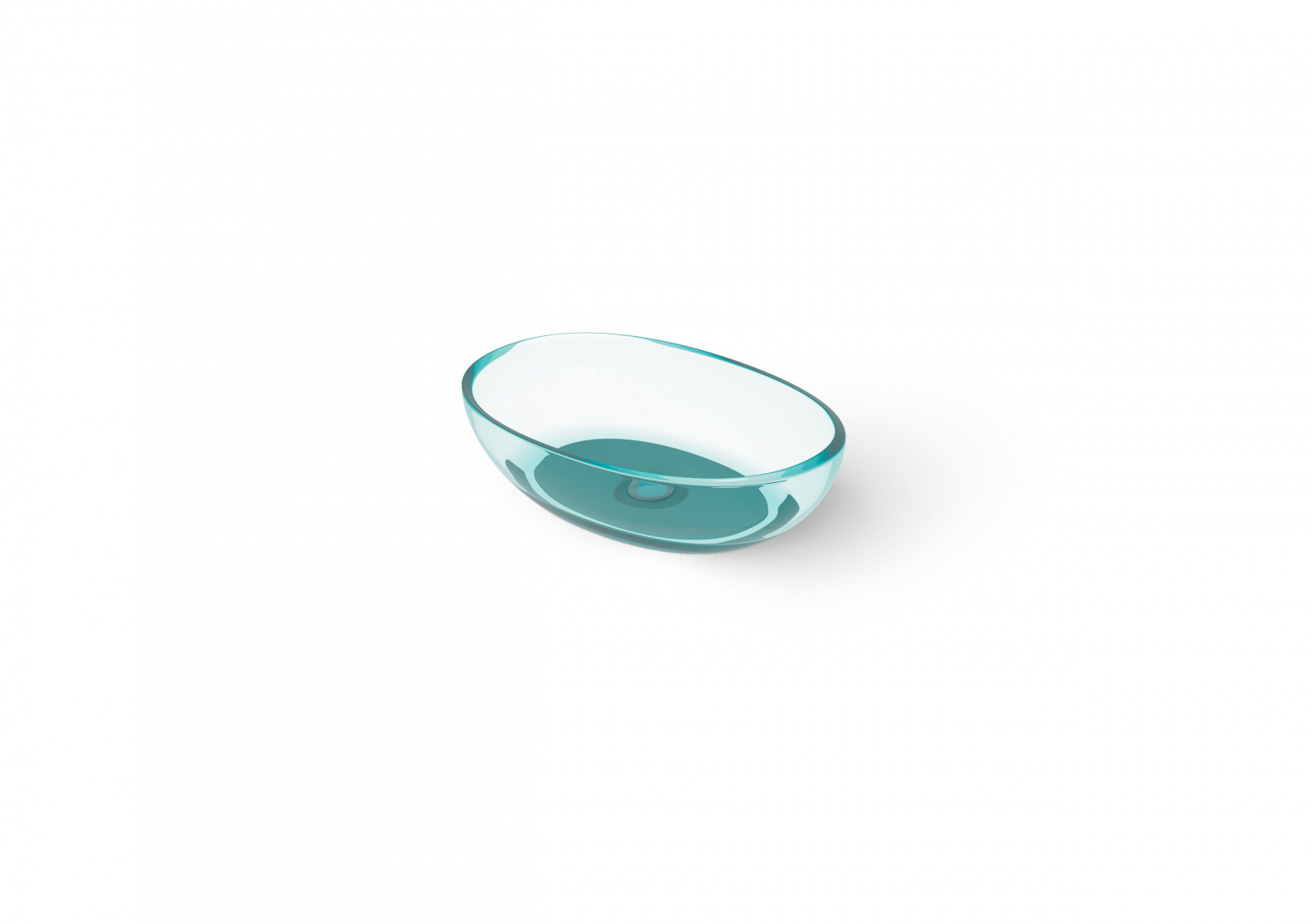 Countertop basin DD9077 600 Раковина настольная 60x40xh15,5-14,5 см Dark Blue — изображение товара 3