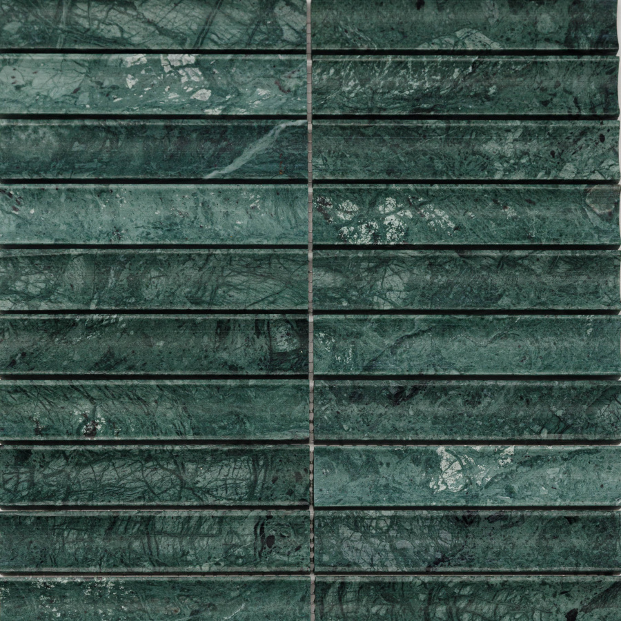 PIX 344 Spider Green, Concave, чип 30х151 мм, сетка 305х31 Pixel, Венеция