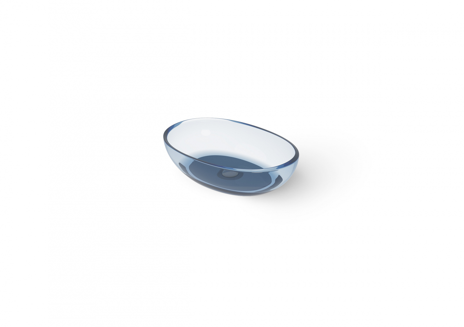 Countertop basin DD9077 600 Раковина настольная 60x40xh15,5-14,5 см Dark Blue — изображение товара 4