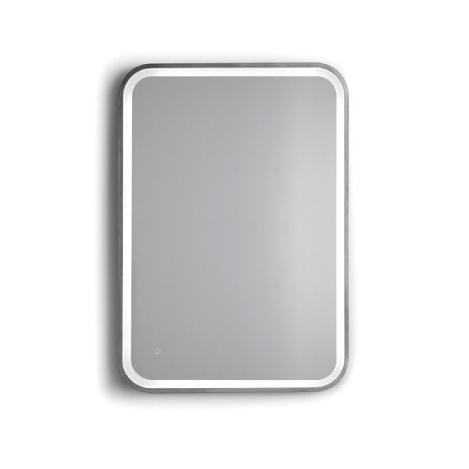 Прямоугольный зеркало с brass frame 3x1,5 cm. and с rounded corners (reversible item) с lighting wall mounting Bertocci, Mirror