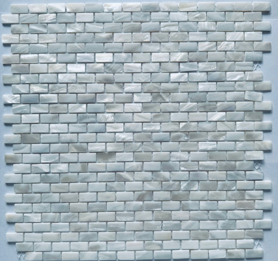 PIX768 из натурального перламутра Super White, чип 10*20 мм, сетка 290х300х2 мм Pixel, Перламутр