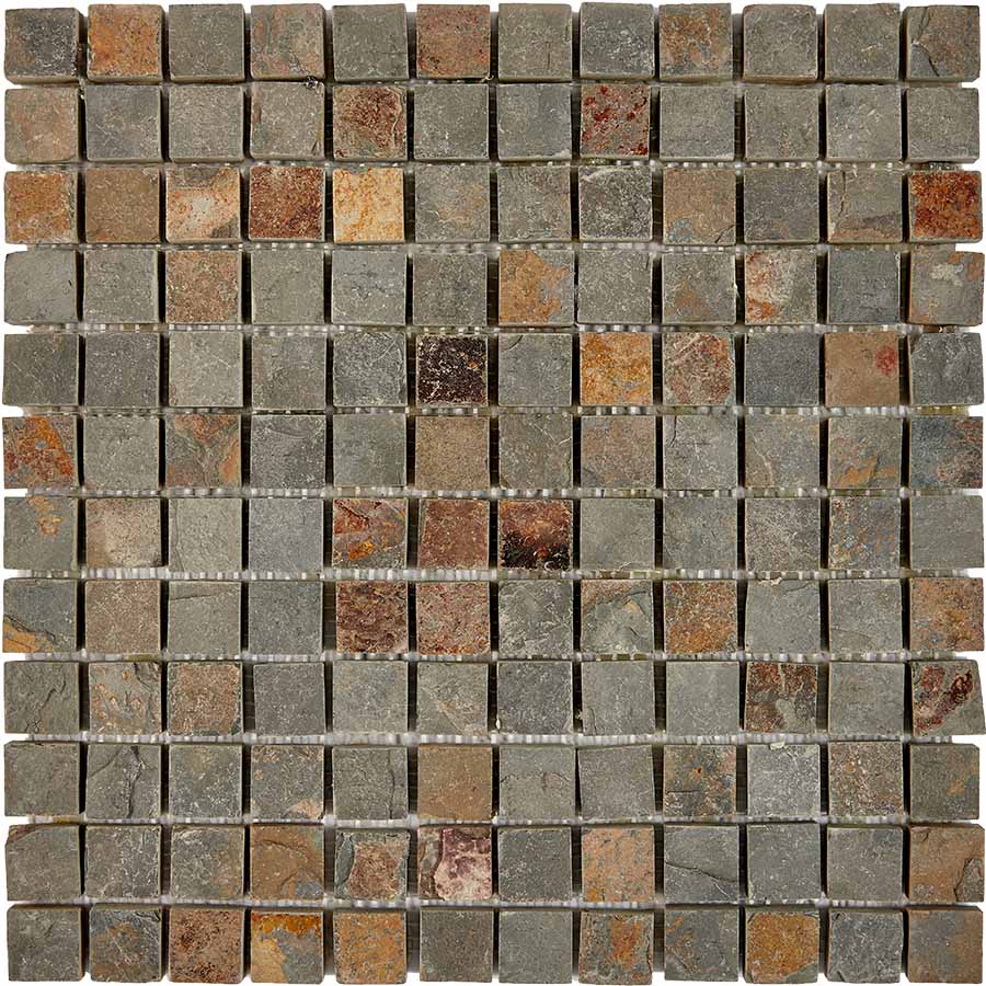 PIX 299 Slate Rusty , чип 23х23 мм, сетка 305х305 мм Pixel, Сланец