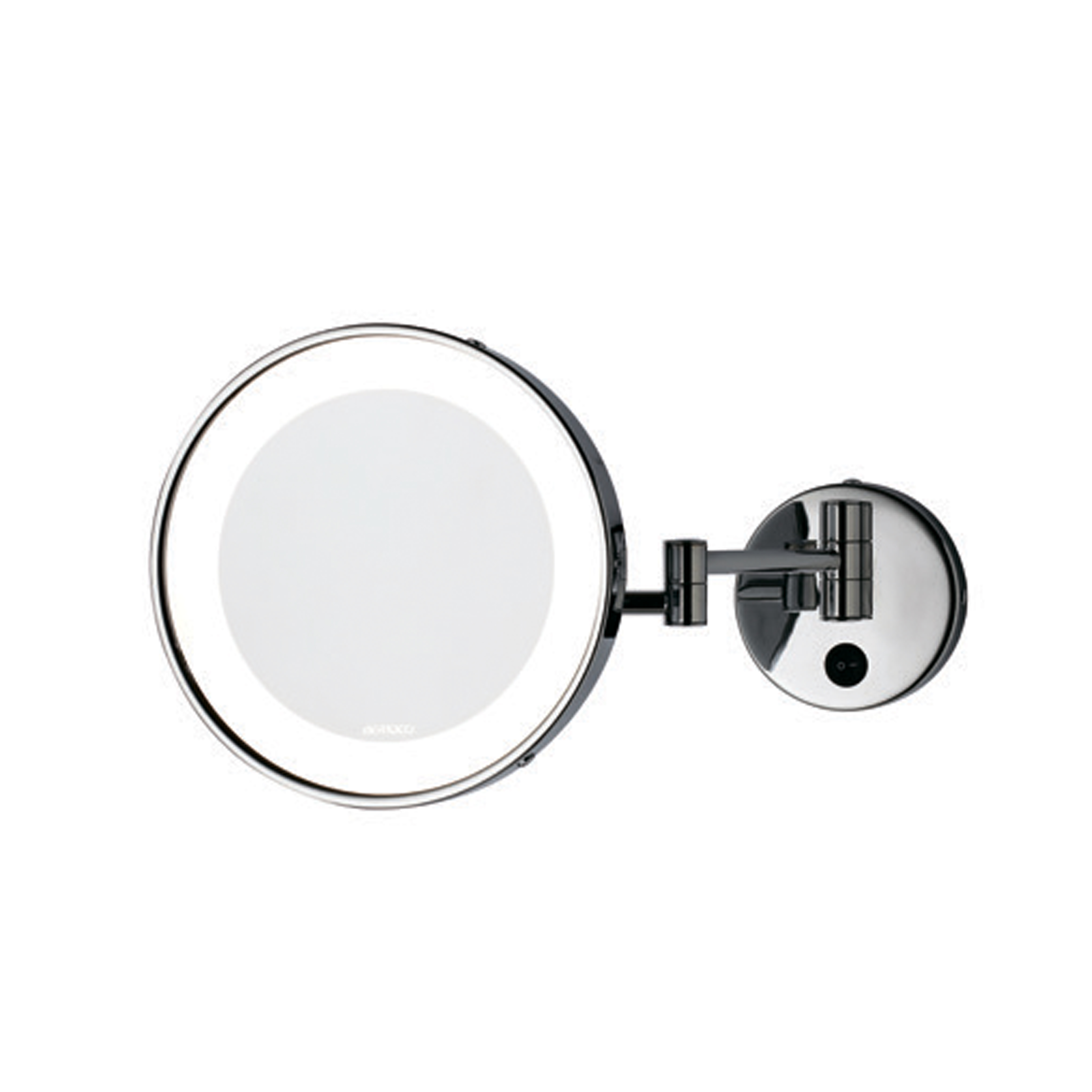 Wall mounting magnifying зеркало 3X. Double swing arm wall mounting Bertocci, Mirror