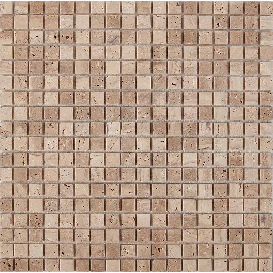 PIX 259 Travertine, чип 15х15 мм, сетка 305х305х4 мм, Матовая Pixel, Травертин