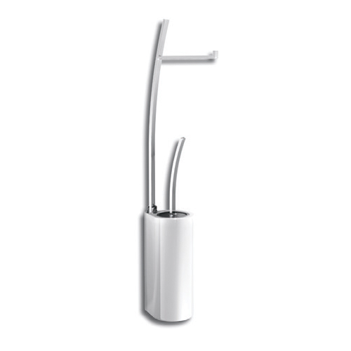 Standing туалетный ёршик с керамическая vase + держатель туалетной бумаги сountertop Bertocci, Duecento