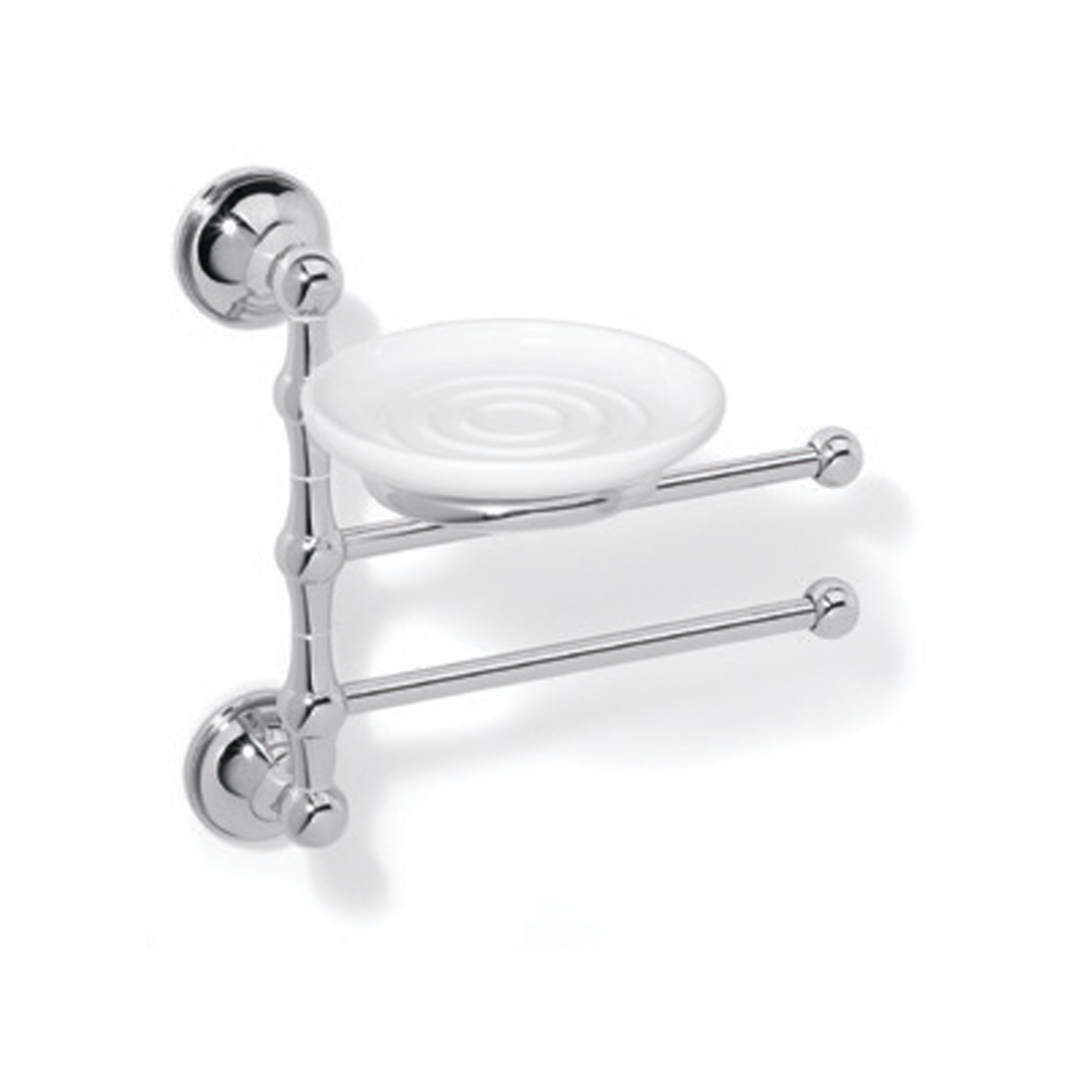 Double swing arm towel bar с керамическая мыльница wall mounting Bertocci, Scacco
