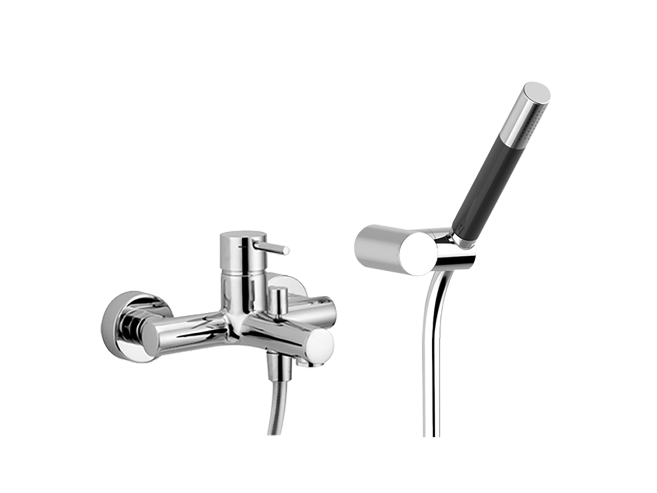 Однорычажный смеситель для ванны, с душевым гарнитуром SLIM_SM000120 Cisal, Slim