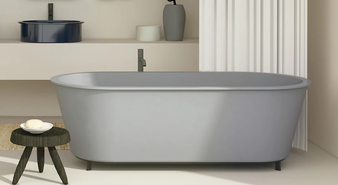 Ottavia ванна из Solid Surface на каркасе Cielo, I Catini