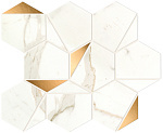 Calacatta Prestigio Gold Hex Shiny Atlas Concorde, Marvel Shine