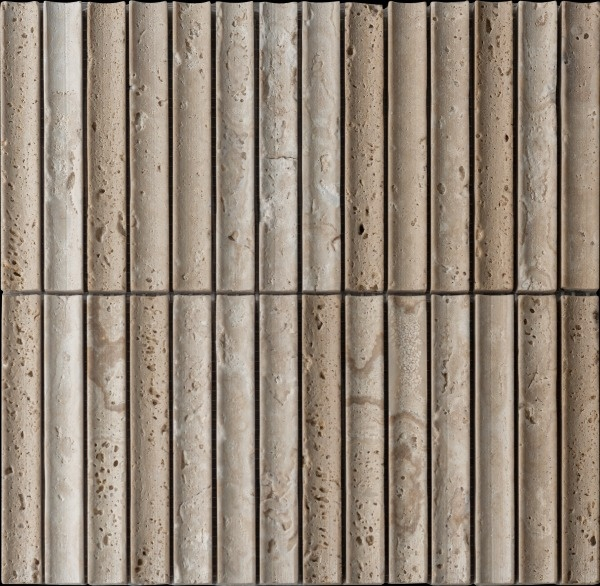 Travertine Shaped Мраморная мозаика, Marble 3D
