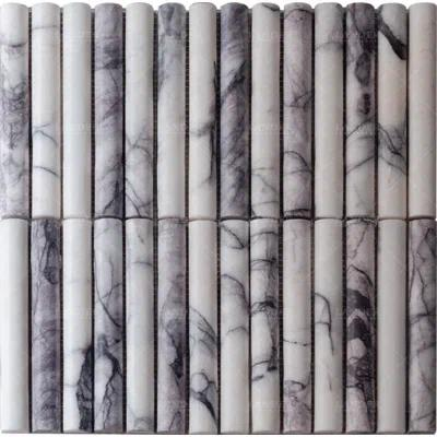 Lilac Honed Shape Мраморная мозаика, Marble 3D