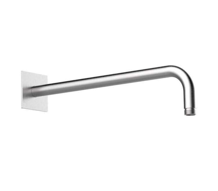 Круглый душевой кронштейн с квадратной розеткой, L 350, нержавеющая сталь 316 Almar, 316 collection