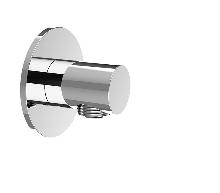 Круглый вывод воды с круглой розеткой Almar, water outlets and flex hoses
