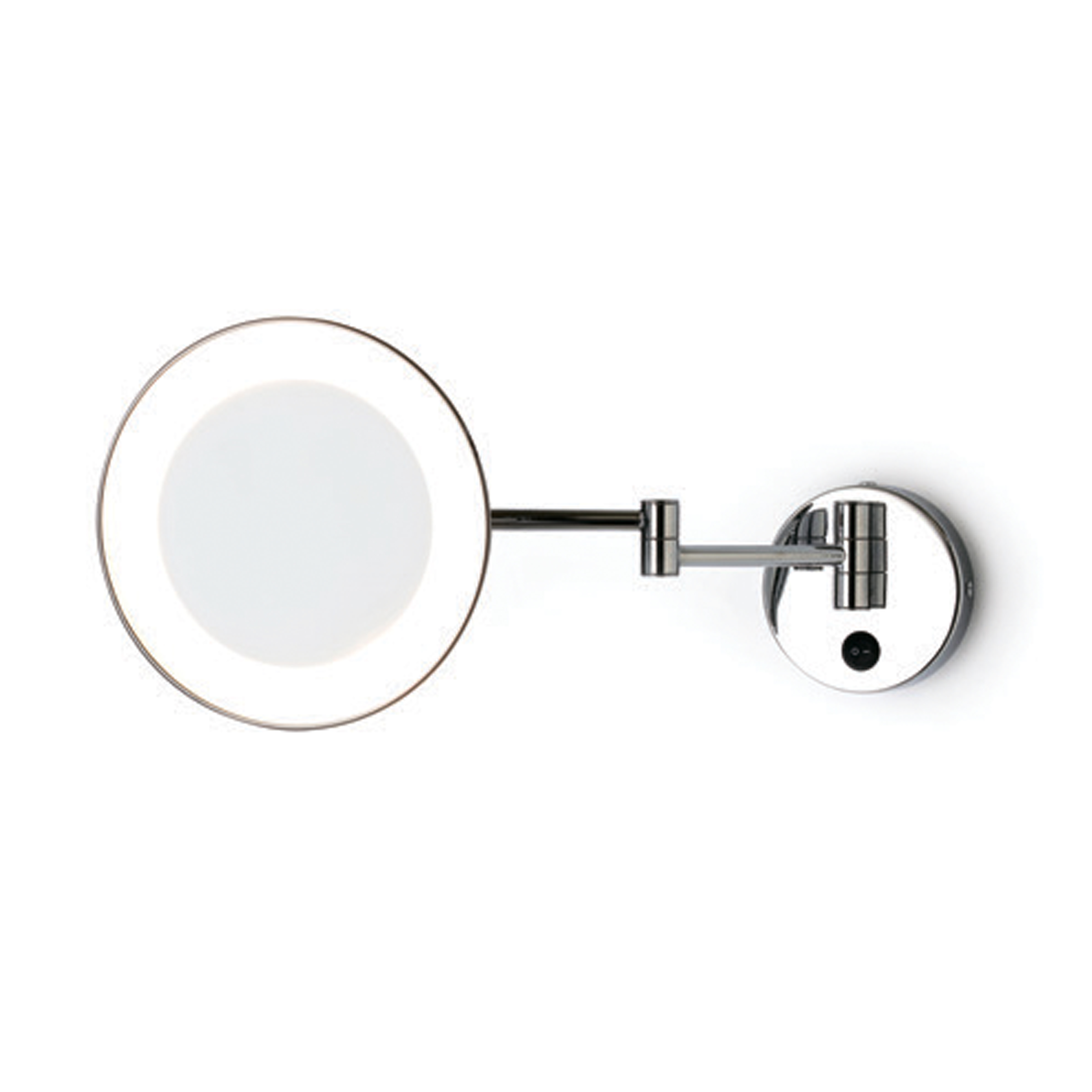 Wall mounting magnifying зеркало 3X. Double swing arm and switch Bertocci, Mirror