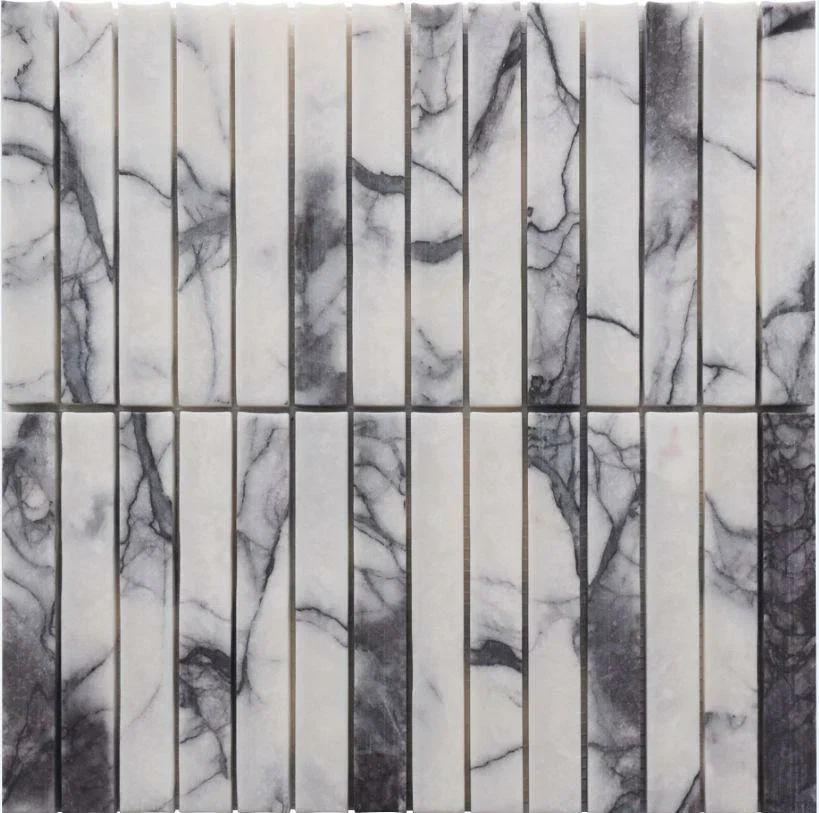 Lilac Honed Shaped Мраморная мозаика, Marble 3D