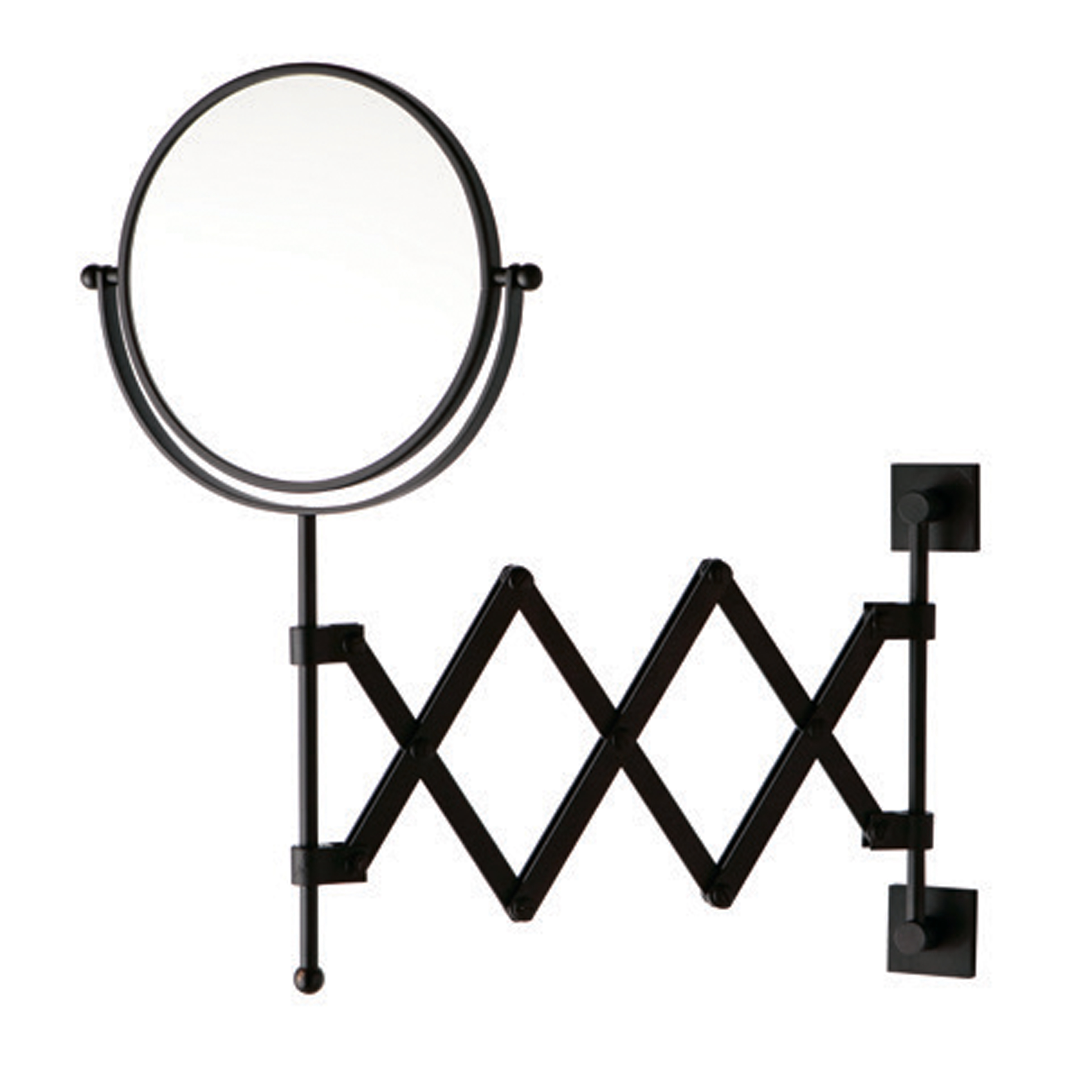 Double wall mounting magnifying зеркало 3X с compass opening. 180° rotating structure and 360° rotating зеркало. квадратный wall supports Bertocci, Mirror