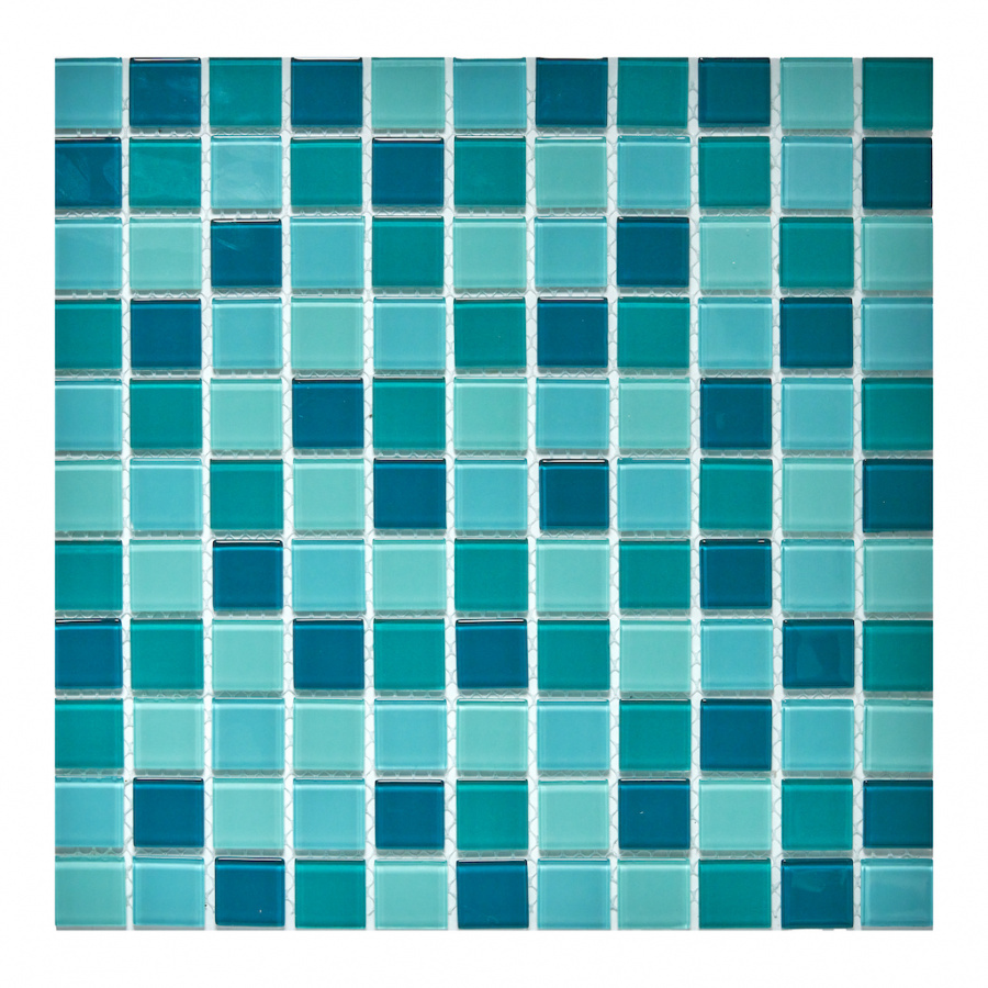 PIX006 из стекла, чип 25х25 мм, сетка 300х300х4 мм Pixel, Crystal Glass