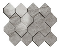 Bardiglio Grey Mosaico Esagono 3D Atlas Concorde, Marvel Stone