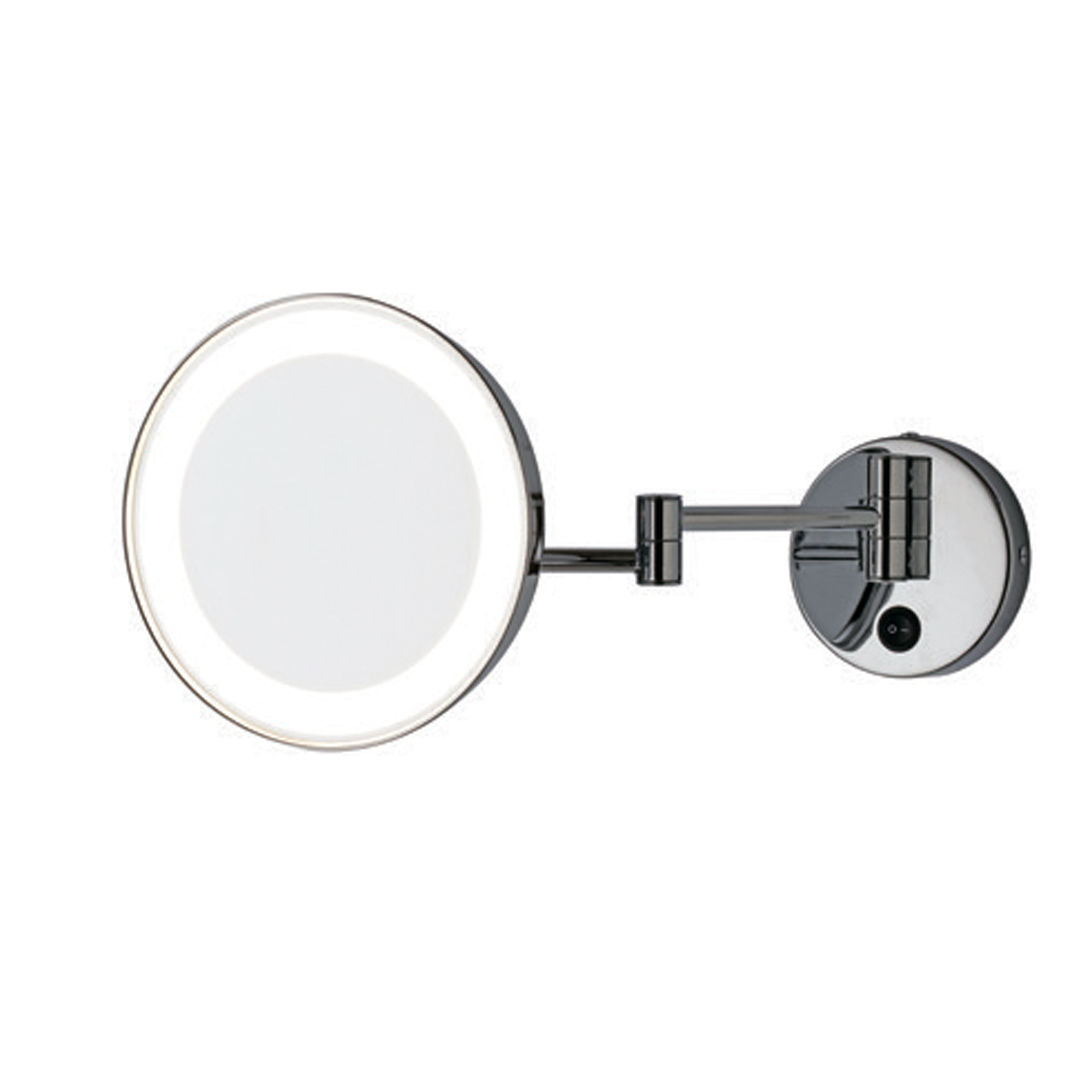 Wall mounting magnifying зеркало 3X. Double swing arm and switch Bertocci, Mirror