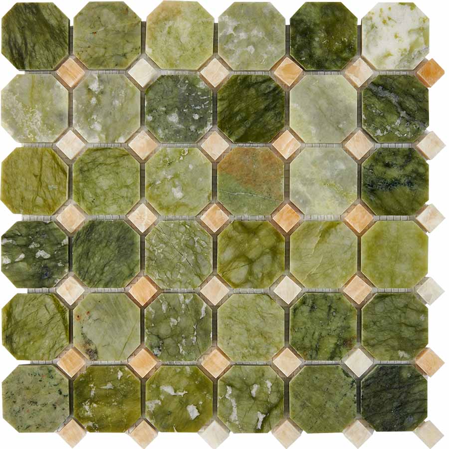 PIX 211 Dondong, Honey onyx, чип 48x48 мм, сетка 305х305x8 мм, Полированная Pixel, Мрамор