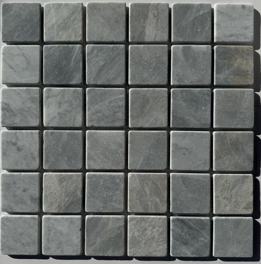 PIX 337 Ice Grey, чип 48х48 мм, сетка 305х305х6 мм, Матовая Pixel, Мрамор