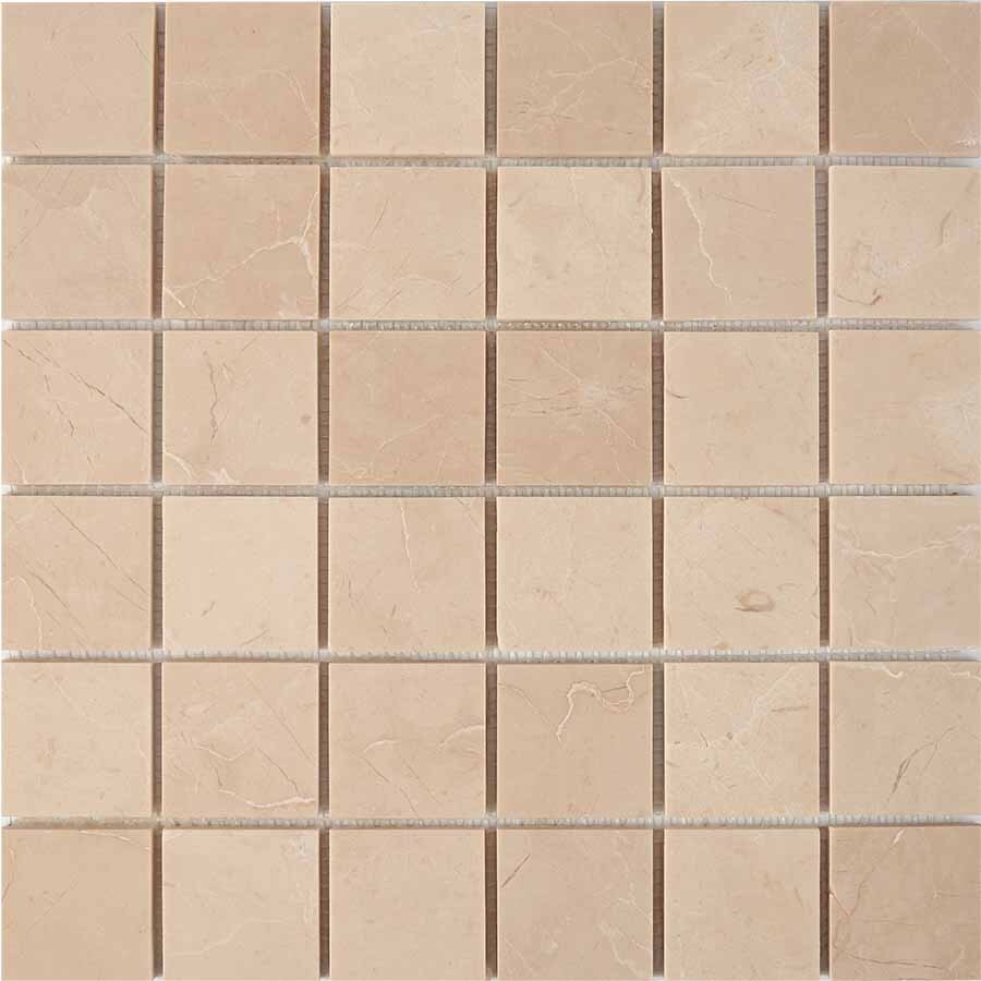 PIX 228 Crema Nova, чип 48х48 мм, сетка 305х305х6 мм, Полированная Pixel, Мрамор