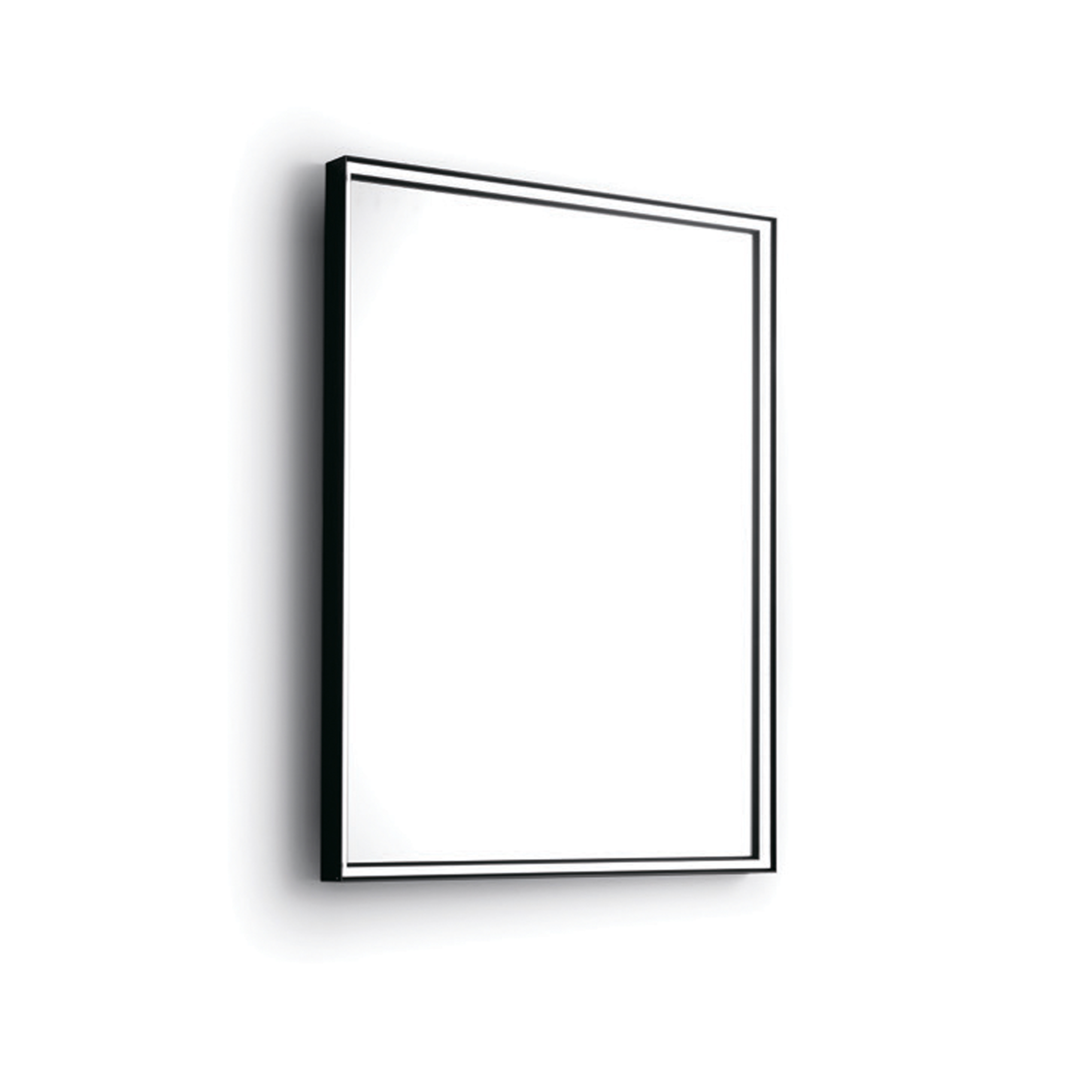 Прямоугольный зеркало “A” с varnished aluminum frame. Integrated lighting из the frame (reversible item) L 120 wall mounting Bertocci, Mirror
