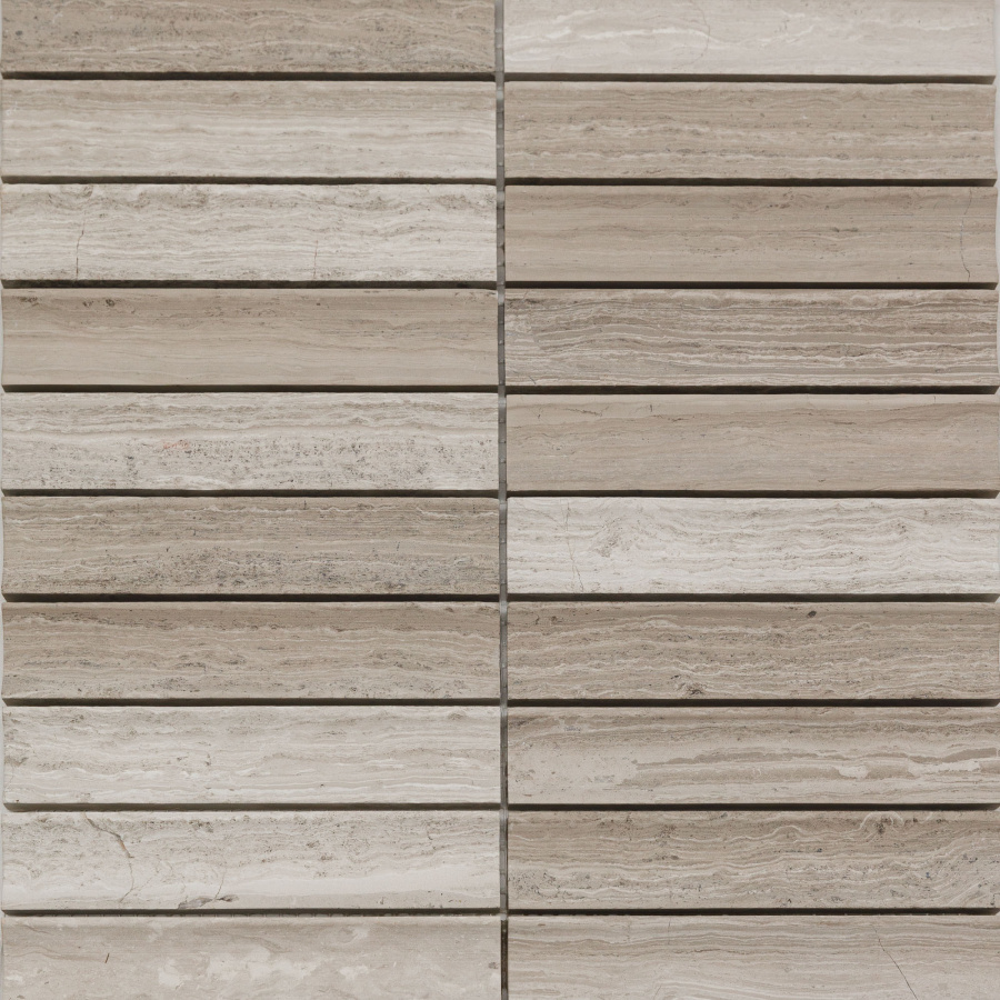 PIX 347 White Wooden, Concave, чип 30х151 мм, сетка 305х318х12 мм, Матовая Pixel, Венеция