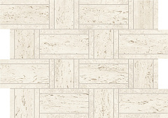 White Mosaico Basketweave Atlas Concorde, Marvel Travertine