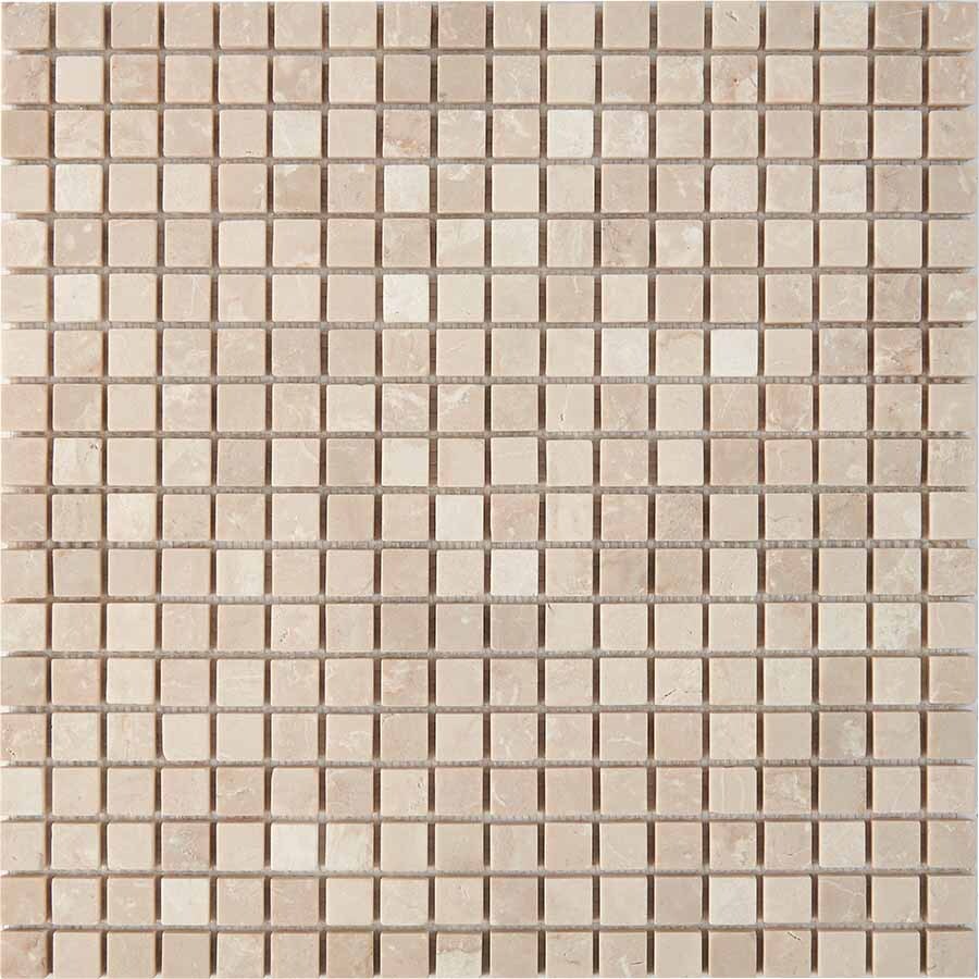 PIX 234 Cream marfil, чип 15x15 мм, сетка 305х305x4 мм, Матовая Pixel, Мрамор