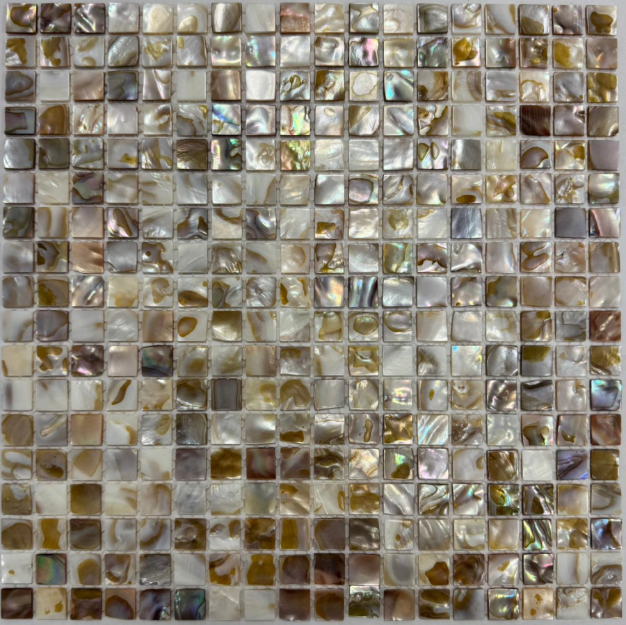 PIX772 из натурального перламутра, чип 15*15 мм, сетка 300х300х2 мм Pixel, Перламутр