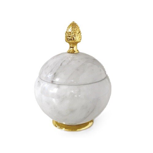 Контейнер с крышкой круглый 3SC, Elegance Bianco Carrara