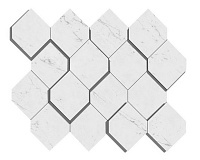 Carrara Pure Mosaico Esagono 3D Atlas Concorde, Marvel Stone