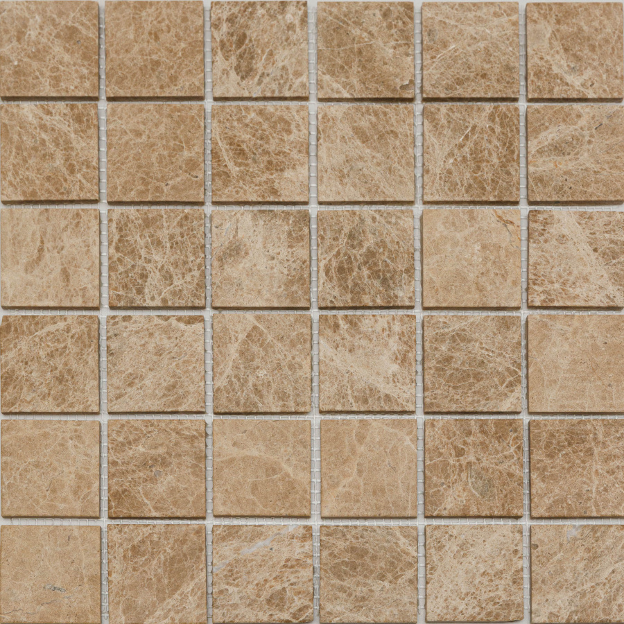 PIX 350 Light Imperador, Deep Brushed, чип 48х48 мм, сетка 305х305х6 мм, Матовая Pixel, Мрамор