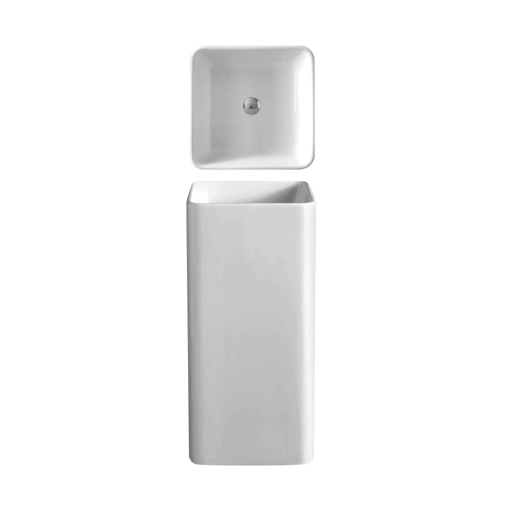 Раковина отдельностоящая керамическая NIC Design Semplice 40×40×85 см NIC Design, Раковины