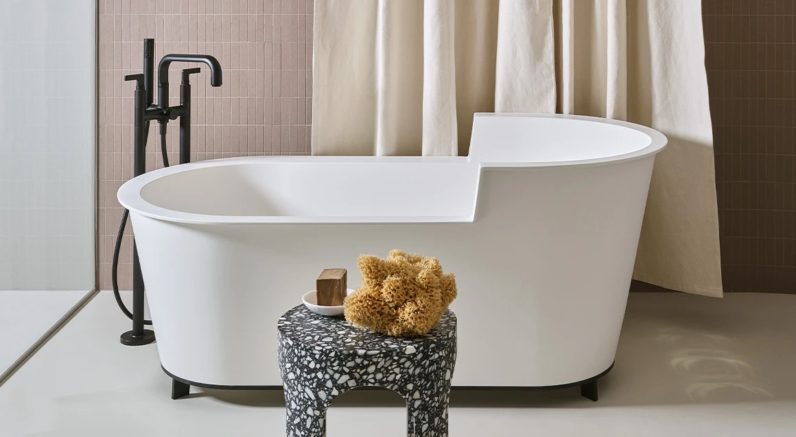 Ofelia ванна из Solid Surface на каркасе Cielo, I Catini