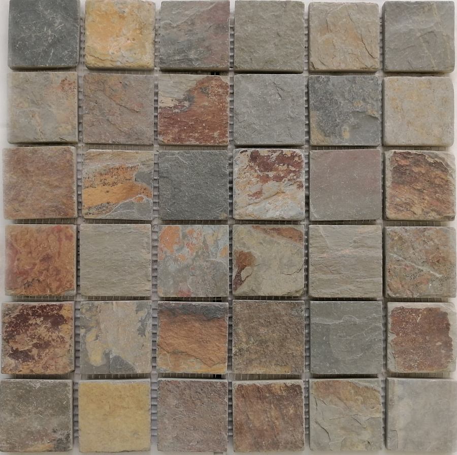PIX 300 Slate Rusty, чип 48х48 мм, сетка 305х305 мм Pixel, Сланец