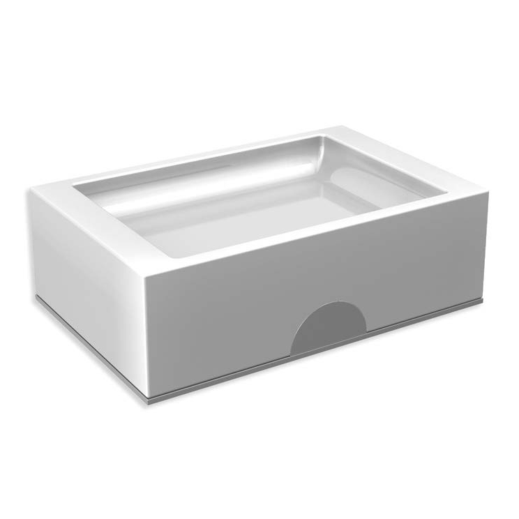 White solid surface мыльница countertop Bertocci, Polo