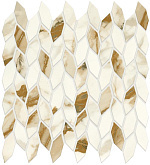 Calacatta Imperiale Mosaico Twist Silk Atlas Concorde, Marvel Shine