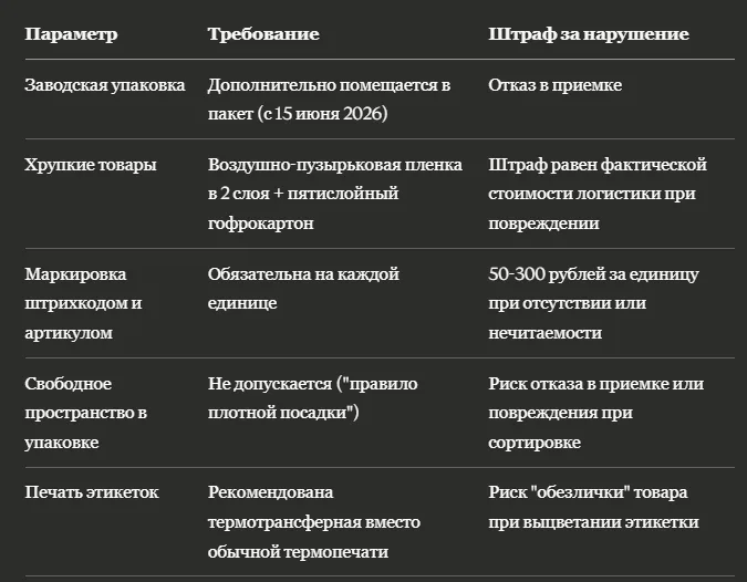 Новые требования к упаковке Ozon в 2026 году