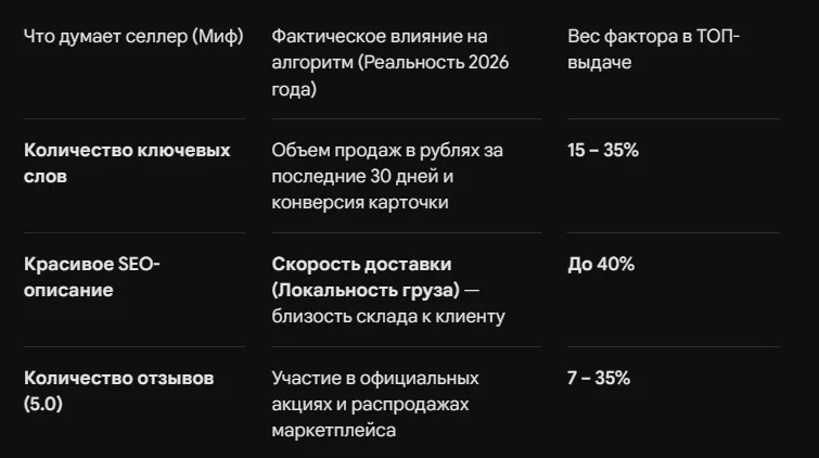 Топ-10 главных SEO-мифов на маркетплейсах ВБ и Озон