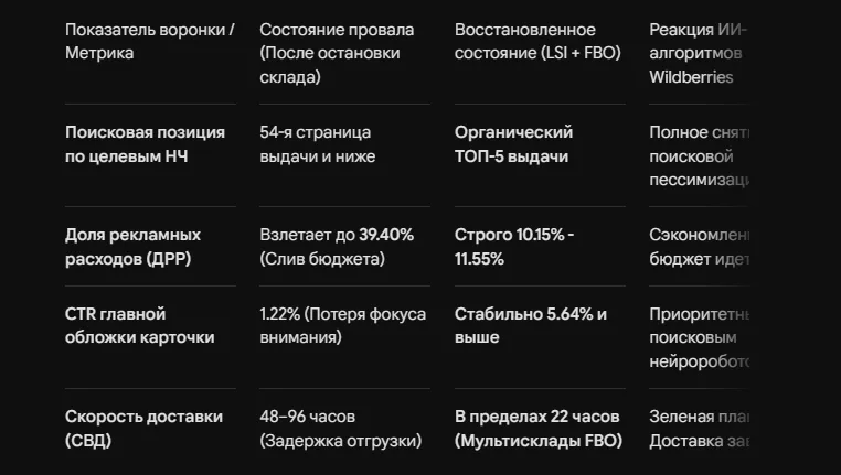 Как восстановить продажи после временной остановки склада ВБ