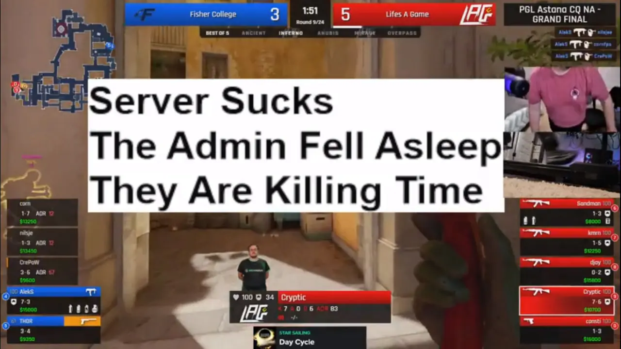 В финале отбора на PGL Astana админ уснул