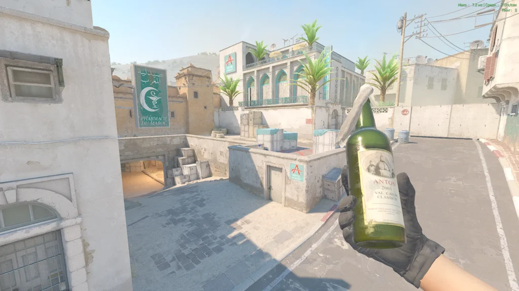 15 раскидок молотовых на карте Dust 2 в CS 2